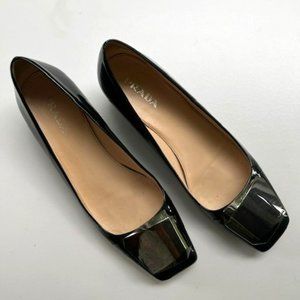 Prada Black Patent Mini Pumps